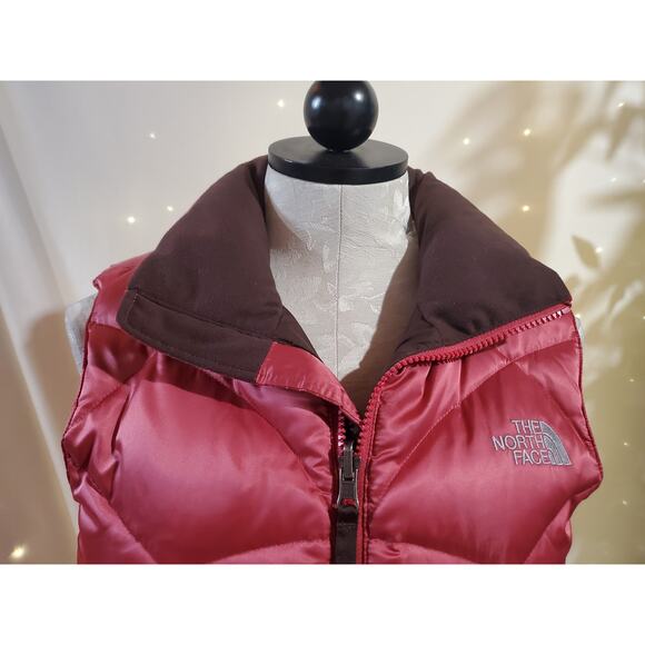 The North Face Aconcagua 550 Nuptse Goose Down Puffer Vest Womens Size XS Pink - Picture 9 of 16